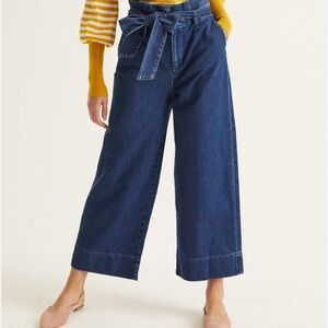NWOT BODEN Denim Paperbag Wide-Leg | Size 8